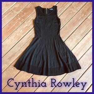 CYNTHIA ROWLEY Black Knit Dress
